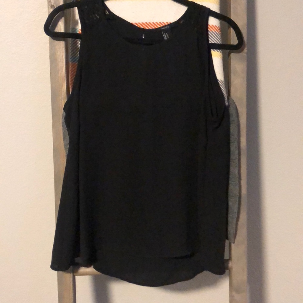 Black tank top blouse F21
